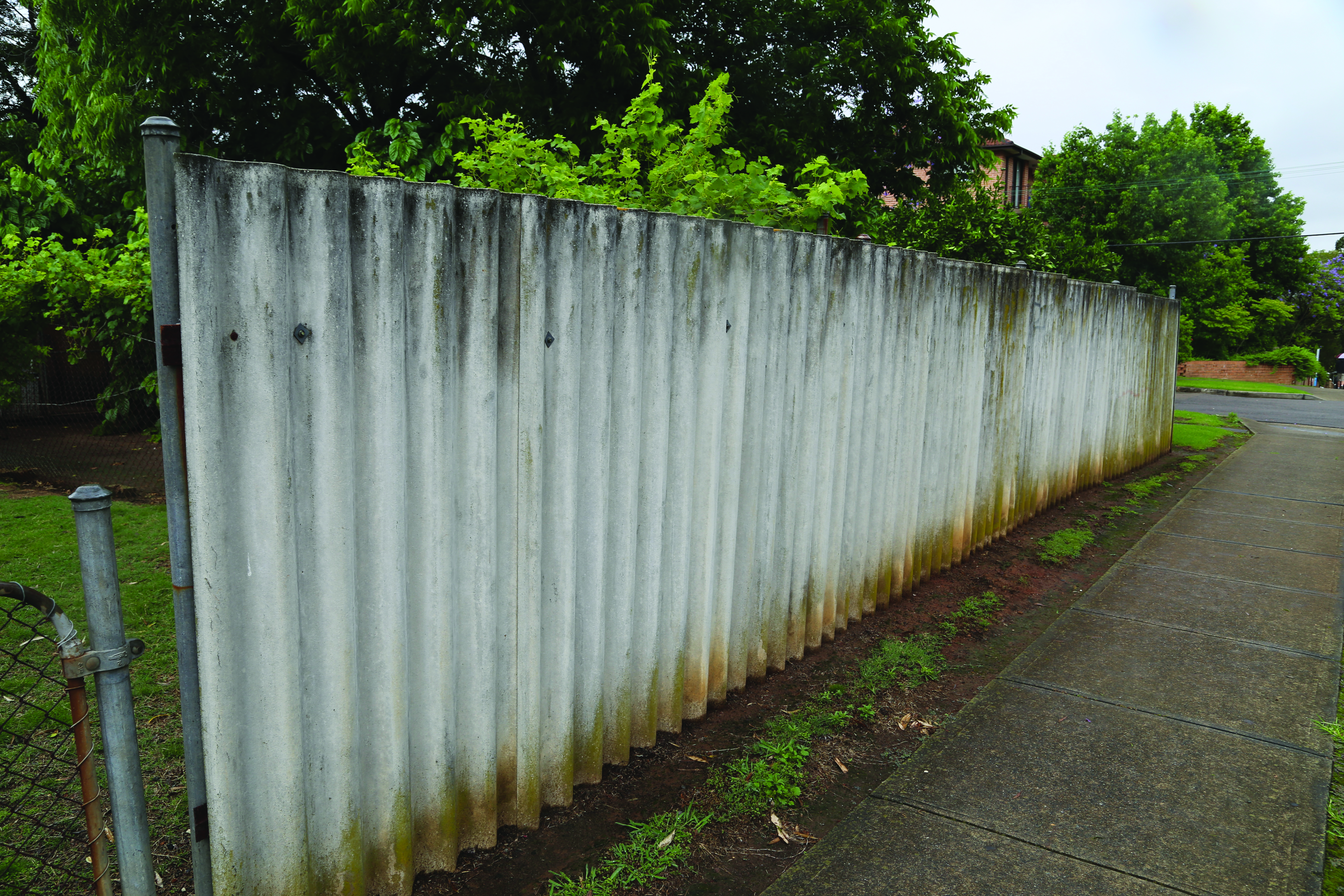 Asbestos fencing