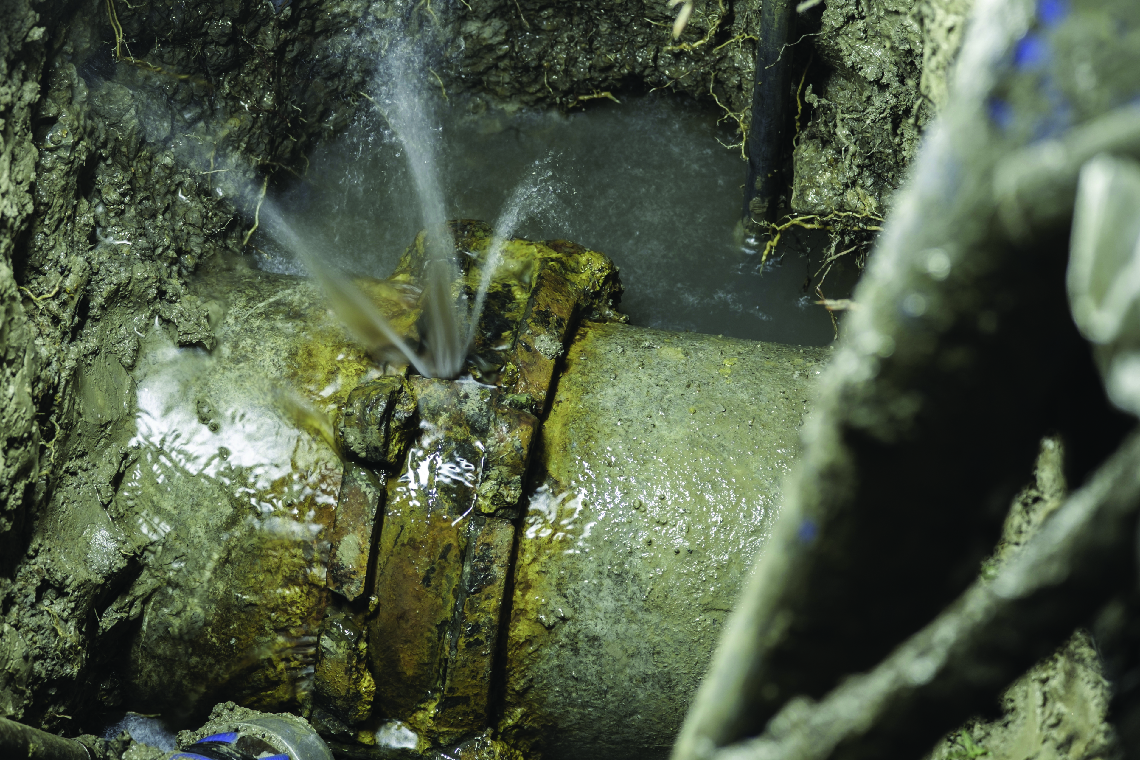 Asbestos cement water and sewer pipes
