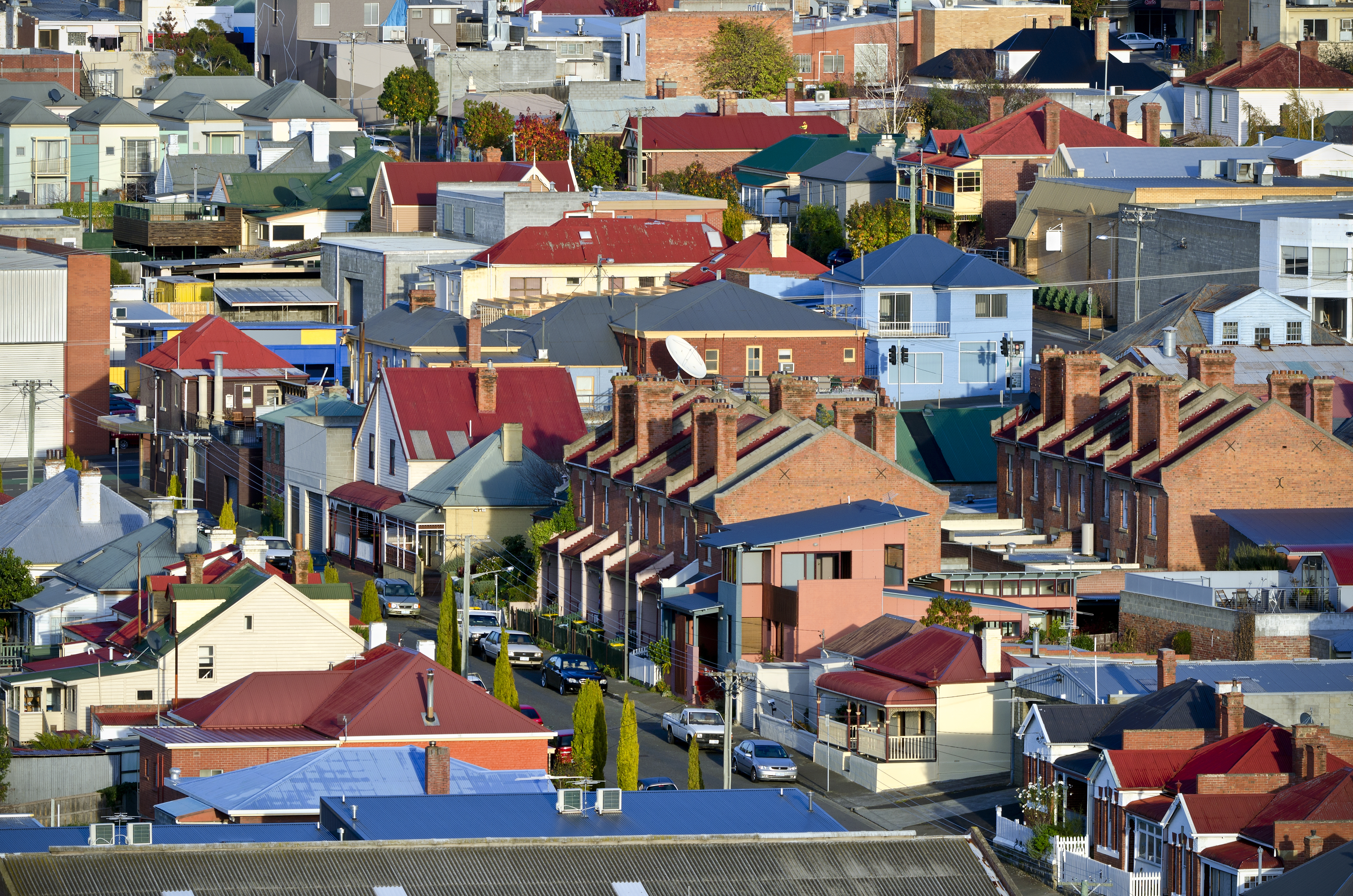 A stock image of a town