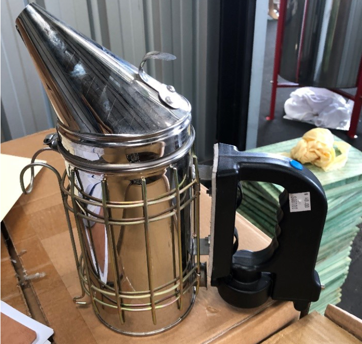 Figure 1: Electric/battery-operated bee smoker Model 1 (ref: Workplace Health and Safety Queensland)