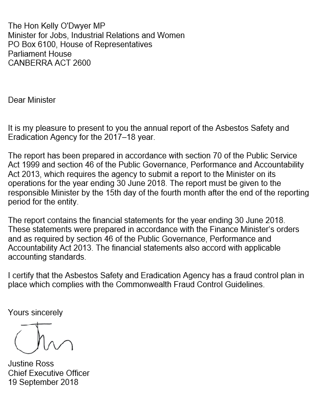 What Is A Letter Of Transmittal from www.asbestossafety.gov.au