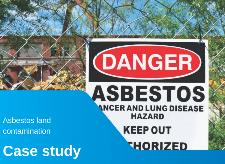 Asbestos removal sign