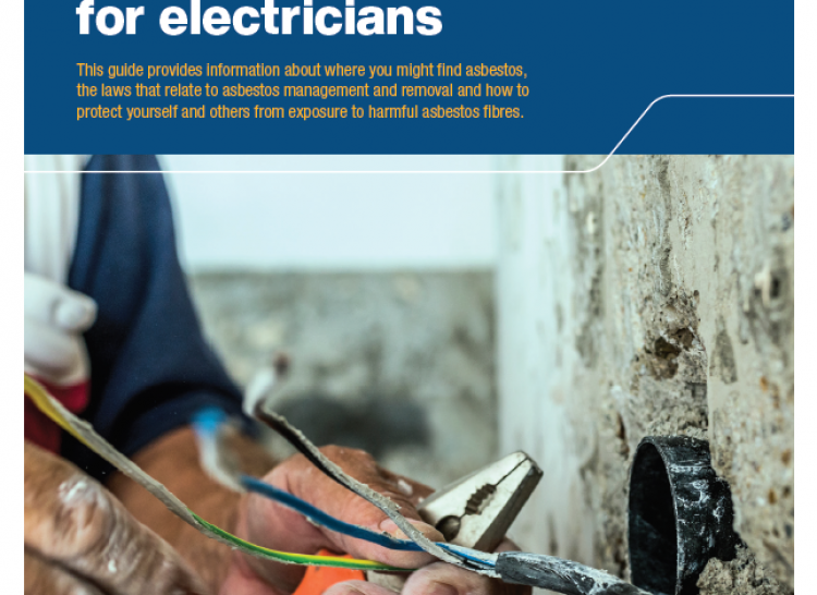 cover of Asbestos awareness information for electricians brochure