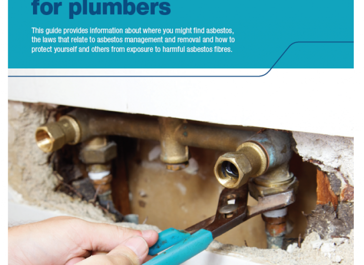 Cover of asbestos awareness for plumbers brochure