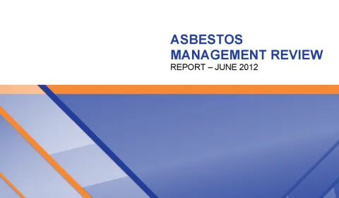 Asbestos management review report June 2012 front cover