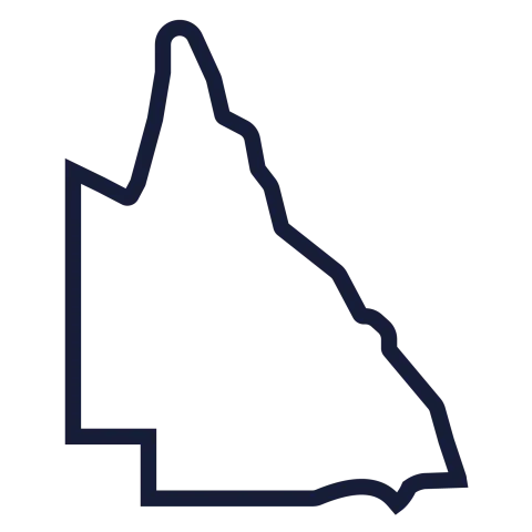 Icon of Qld in blue