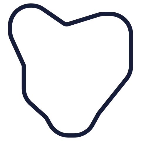 Icon of Tasmania in blue