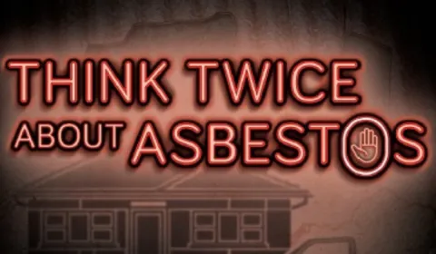 Think twice about asbestos logo
