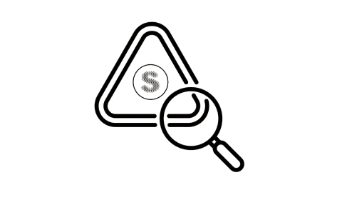 Image of a magnifying glass looking for silica