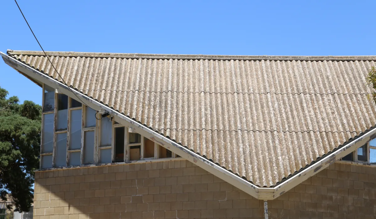 Asbestos cement roof